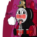  blush female freckles living_machine machine normaldrawings not_furry rosie saliva sweat thomas_and_friends train vehicle 