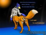  2017 buttface clothing digital_media_(artwork) falco_lombardi fox_mccloud merging nintendo nisharu_the_fox open_mouth postalroo space star_fox story story_in_description taur text transformation video_games what what_has_science_done where_is_your_god_now why 