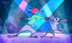  2018 absurd_res anthro canine clothed clothing dancing disney female fox hi_res judy_hopps lagomorph male mammal nick_wilde qalcove rabbit zootopia 