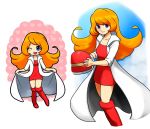  blue_eyes boots coat dress helmett mona_(warioware) nintendo orange_hair tagme warioware 