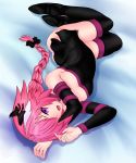  artist_name astolfo astolfo_(fate) black_rider boots bow braid fang fate/apocrypha fate/stay_night fate_(series) full_body hair_ornament hair_ribbon high_resolution long-haired_trap lying medusa picantium pink_hair purple_eyes ribbon rider solo tied_hair trap underwear very_high_resolution 