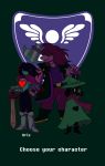  2018 animated caprine clothed clothing deltarune eyewear female glasses goat hair hat kris_(deltarune) male mammal ralsei reptile scalie scarf shiroganeryo_(artist) simple_background smile susie_(deltarune) video_games 