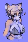  &lt;3 big_breasts blue_eyes breasts canine clothed clothing dhole female invalid_color mammal pencil_girl pg ramdoctor sketch skimpy solo 