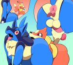  ! anal anthro anus arched_back backsack balls bent_over big_butt black_fur blue_fur breasts butt canine disembodied_hand disembodied_tongue fangs female floatzel fur girly handjob lucario male male/female mammal mustelid nintendo nipples open_mouth oral orange_fur pointy_ears pok&eacute;mon pok&eacute;mon_(species) red_eyes rimming rusty_trombone sex smilebomb spikes thick_thighs tongue tongue_out video_games wide_hips yellow_fur 