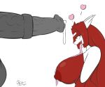  &lt;3 2018 animal_genitalia anthro areola balls big_balls big_breasts black_penis breasts cum digital_media_(artwork) disembodied_penis duo fan_character female hair half-closed_eyes hi_res huge_balls huge_breasts hyper hyper_penis latias legendary_pok&eacute;mon lewdtias long_tongue male nintendo nipples nude open_mouth penis pok&eacute;mon pok&eacute;mon_(species) pok&eacute;morph quin-nsfw red_hair simple_background smile teeth tongue tongue_out vein veiny_penis video_games voluptuous yellow_eyes 