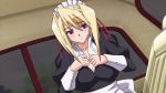  animated animated_gif blonde_hair bouncing_breasts breasts large_breasts maid nipples princess_lover silvia_van_hossen undressing 