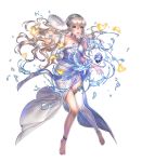  armlet asymmetrical_clothes bangs barefoot bug butterfly collar collarbone dress elbow_gloves female_my_unit_(fire_emblem_if) fire_emblem fire_emblem_heroes fire_emblem_if floating floating_object gloves highres insect long_hair my_unit_(fire_emblem_if) official_art open_mouth red_eyes senchat shiny shiny_skin side_slit silver_hair single_glove smile solo stone toes transparent_background veil water white_legwear 