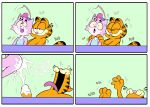  balls big_butt butt cat clothing cum cum_inside cum_on_butt eroborus feline garfield garfield_(series) male male/male mammal penis roz shirt simple_background tank_top 