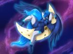  areola armwear breasts clothing crescent_moon digital_media_(artwork) equine female friendship_is_magic hair hi_res horn legwear long_hair mammal moon my_little_pony nipples princess_luna_(mlp) pussy solo suirano winged_unicorn wings 