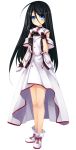  black_hair blue_eyes blush dress full_body gloves hair_between_eyes hand_up krista_hugenberg long_hair looking_at_viewer patriarch_xtasy shoes smile solo standing transparent_background very_long_hair white_dress white_footwear 