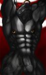  anthro bdsm blindfold bondage bound bovine cattle dynathecat facial_piercing male mammal muscular nipple_piercing nipples nose_piercing nose_ring nude piercing solo 