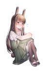  animal_ears blush bunny_ears doubutsu_no_mori dress highres personification 