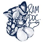  anthro badge canine english_text female mammal pencil_girl ramdoctor sketch text 