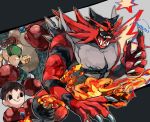  bowser_jr. brown_hair cape claws crocodilian crown donkey_kong_(series) donkey_kong_country doubutsu_no_mori fire gen_7_pokemon green_eyes hat highres horns incineroar jewelry kanami kanami_(pitagora0712) king_k._rool mario_(series) open_mouth pokemon pokemon_(creature) pokemon_(game) pokemon_sm shirt smile spikes super_mario_bros. super_smash_bros. super_smash_bros._ultimate teeth villager_(doubutsu_no_mori) yellow_sclera 