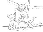  2019 3_toes 4_fingers anthro armwear beach biting_lip bulge clothed clothing digital_media_(artwork) duo elbow_gloves eyes_closed female fur gloves half-closed_eyes lotion lying male male/female mostly_nude on_front outside redout seaside tenting toes tom_&amp;_jerry tom_(tom_&amp;_jerry) toodles_galore 