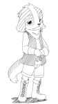  2014 anthro clothing cub looking_at_viewer male manmosu_marimo servant_pup_(marimo) simple_background solo standing white_background young 