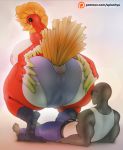  anthro anus areola avian bbd beak belt big_breasts big_butt blonde_hair breasts bulge butt camel_toe clothed clothing digital_media_(artwork) duo english_text eyeshadow eyewear feathers female fully_clothed green_feathers hair ho-oh huge_breasts huge_butt human human_on_anthro interspecies legendary_pok&eacute;mon looking_back makeup male male/female mammal mostly_nude multicolored_feathers nintendo nipples non-mammal_breasts overweight overweight_female pants patreon pink_eyes pok&eacute;mon pok&eacute;mon_(species) red_feathers shirt simple_background standing sunglasses sweat sweatdrop tail_feathers tank_top text topless underwear url video_games white_feathers wings yellow_feathers 
