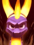  2018 digital_media_(artwork) dragon horn icelectricspyro looking_at_viewer male solo spines spyro spyro_the_dragon video_games 