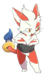  2015 amber_eyes anthro cub digital_media_(artwork) featureless_crotch feline mammal manmosu_marimo open_mouth sash simple_background solo standing ultra_nyan ultraman_(series) whiskers white_background young 
