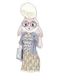  anthro breasts caprine clothed clothing dawn_bellwether disney eyewear female glasses looking_at_viewer mammal open_mouth portrait sheep simple_background solo teeth three-quarter_portrait white_background zootopia のうせん 