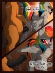  2018 comic duo english_text equine female feral friendship_is_magic fur hair hioshiru horse male male/female mammal multicolored_hair my_little_pony penis pony pussy quibble_pants_(mlp) rainbow_dash_(mlp) text 