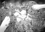  bdsm blush bondage bound breasts covered_eyes entangled fate/grand_order fate_(series) kiyohime_(fate/grand_order) kiyohime_(swimsuit_lancer)_(fate) large_breasts long_hair marugoshi_(54burger) monochrome navel solo spread_legs tentacles vaginal vore 