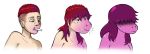  anthro beige_skin black_eyes chalk deltarune eating female freckles gender_transformation green_eyes hair hair_over_eyes human_to_anthro male mtf_transformation purple_hair purple_skin red_hair redflare500 reptile scalie sequence solo susie_(deltarune) transformation video_games 