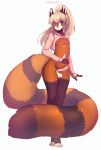  4_toes anthro balls black_fur blonde_hair bottomless brown_fur clothed clothing erection facial_markings fur girly hair hoodie lokkun long_hair looking_at_viewer male mammal markings meme mostly_nude navel nipples paws penis purple_eyes red_panda simple_background smile solo standing suelix toes twitter_hoodie white_background 