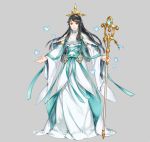  black_hair dress fire_emblem fire_emblem_heroes fire_emblem_if full_body hairband itou_misei long_hair looking_at_viewer mikoto_(fire_emblem_if) mole official_art ponytail simple_background smile solo 