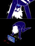  connect_four deltarune fatz_geronimo hi_res male monster not_furry rouxls_kaard scared solo sweat 