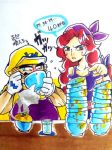  arettes bandanna captain_syrup lips make make_up nintendo pants pirate red_eyes red_hair shoes tagme up wario warioland 