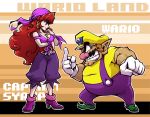  arettes bandanna captain_syrup lips make make_up nintendo pants pirate red_eyes red_hair shoes tagme up warioland 