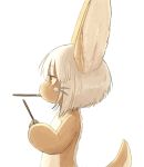  1other brown_eyes furry kawasemi27 made_in_abyss nanachi_(made_in_abyss) pocky_day short_hair white_hair 