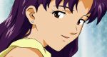  1girl female game_cg girlfriend_of_steel hair_between_eyes katsuragi_misato long_hair neon_genesis_evangelion neon_genesis_evangelion:_iron_maiden purple_hair 