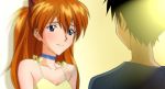  blue_eyes blush dress female girlfriend_of_steel hair_between_eyes ikari_shinji long_hair neon_genesis_evangelion neon_genesis_evangelion:_iron_maiden soryu_asuka_langley twintails 