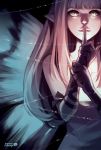  aerie_(bravely_default) arm_ribbon bare_shoulders bravely_default:_flying_fairy bravely_default_(series) butterfly_wings close-up commentary english_commentary eyelashes fairy fairy_wings finger_to_mouth finni_chang gloves hime_cut long_hair nose pointy_ears ribbon shushing silk solo spider_web wings 