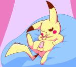  2018 3_toes animal_genitalia anus balls barefoot bean_bag butt digital_media_(artwork) erection feet feral fur half-closed_eyes looking_at_viewer lying male nintendo nude on_back one_eye_closed penis perineum pikachu pink_penis pok&eacute;mon pok&eacute;mon_(species) presenting presenting_hindquarters sheath smile solo spread_legs spreading tapering_penis toes tongue video_games violabossanova wink yellow_balls yellow_fur yellow_sheath 