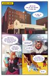 2018 absurd_res anthro bear beard captain_nikko cat clothed clothing comic dialogue digital_media_(artwork) duo english_text facial_hair feline female footwear fur hair hi_res high_heels male mammal open_mouth shoes slightly_chubby smile speech_bubble teeth text text_box 