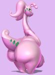  2018 3d_(artwork) antennae balls bedroom_eyes big_balls big_butt butt digital_media_(artwork) dragon eyelashes flaccid goodra green_eyes half-closed_eyes huge_butt kingofacesx long_neck looking_back male nintendo nude overweight penis pok&eacute;mon pok&eacute;mon_(species) pose presenting presenting_hindquarters rear_view seductive slime smile solo standing video_games 