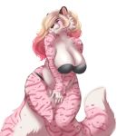  anthro big_breasts breasts clothed clothing feline female huge_breasts huge_thighs inner_ear_fluff mammal marzipie partially_clothed slightly_chubby spottedtigress thick_thighs tiger wide_hips 