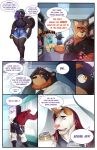  2018 absurd_res anthro bear beard beverage big_breasts blush breasts canine captain_nikko cat clothed clothing comic dialogue digital_media_(artwork) doberman dog duo english_text eyewear facial_hair feline female footwear fur hair hi_res high_heels male mammal mephitid open_mouth shoes skunk slightly_chubby smile speech_bubble sunglasses teeth text 