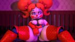  3d_(artwork) animatronic baby_(fnafsl) breasts digital_media_(artwork) female five_nights_at_freddy&#039;s hair humanoid looking_down machine masturbation nipples not_furry robot sister_location source_filmmaker thick_thighs tongue tongue_out video_games 