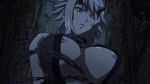  10s 1girl animated animated_gif areolae breasts chains cleavage grey_hair large_breasts nipples queen&#039;s_blade shizuka_(queen&#039;s_blade) short_hair 