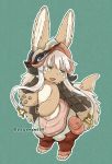  1girl furry kawasemi27 made_in_abyss nanachi_(made_in_abyss) rabbit solo white_hair 