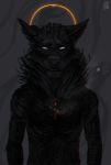  2017 anthro black_lips black_nose blakc_fur canine digital_media_(artwork) looking_at_viewer male mammal solo wolf x-zelfa 