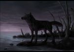  2013 black_bars black_nose canine digital_media_(artwork) feral mammal oneminutesketch purple_eyes solo 