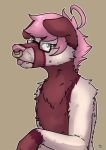  2018 absurd_res anthro blue_eyes brown_fur canine dax_(daxratchet) dog eyewear facial_piercing fur glasses hair hi_res jalle looking_at_viewer male mammal nose_piercing nose_ring piercing pink_hair signature solo spotted_nose tan_fur tongue tongue_out 