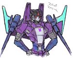  1girl decepticon female slipstream solo transformers weapon wings 