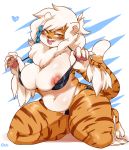  anthro big_breasts blush breasts buxbi_(character) chest_tuft feline female lightsource mammal nipples slightly_chubby thick_thighs tiger tuft wide_hips 