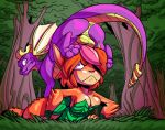  animal_genitalia anthro breasts butt claws digital_media_(artwork) dragon duo elora erection fantasy faun female feral fur green_eyes hair humanoid male mammal myart nude oddjuice penis scalie short_hair spyro spyro_the_dragon video_games western_dragon 